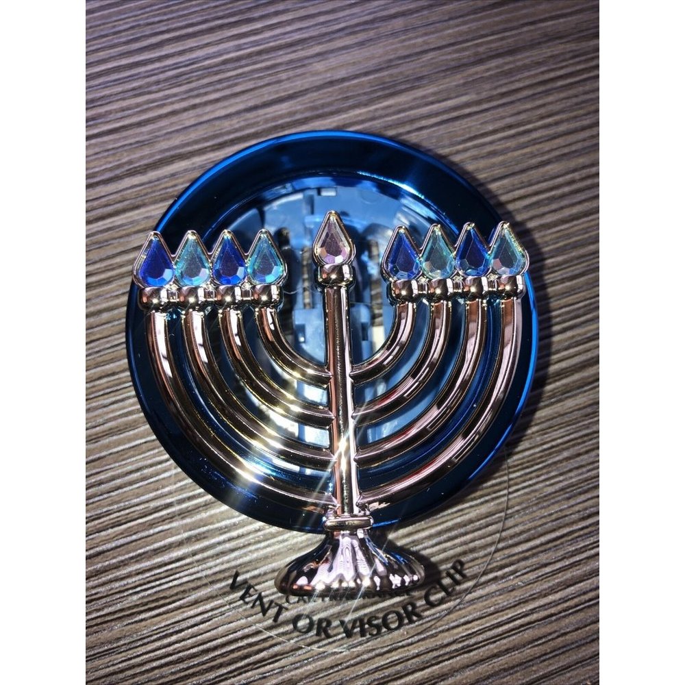 BATH & BODY WORKS MENORAH SCENTPORTABLE HOLDER CAR VENT VISOR CLIP FRESHENER